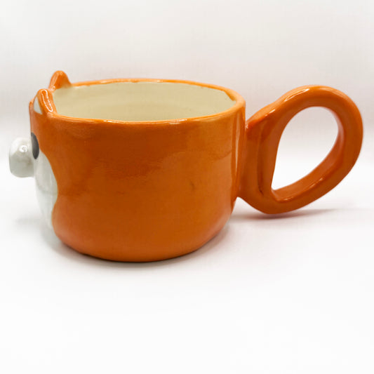 Red Shiba Inu "Side-Eye" Mug with Curly Tail