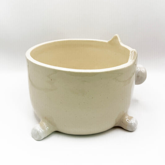 White Shiba Inu "Side-Eye" Bowl
