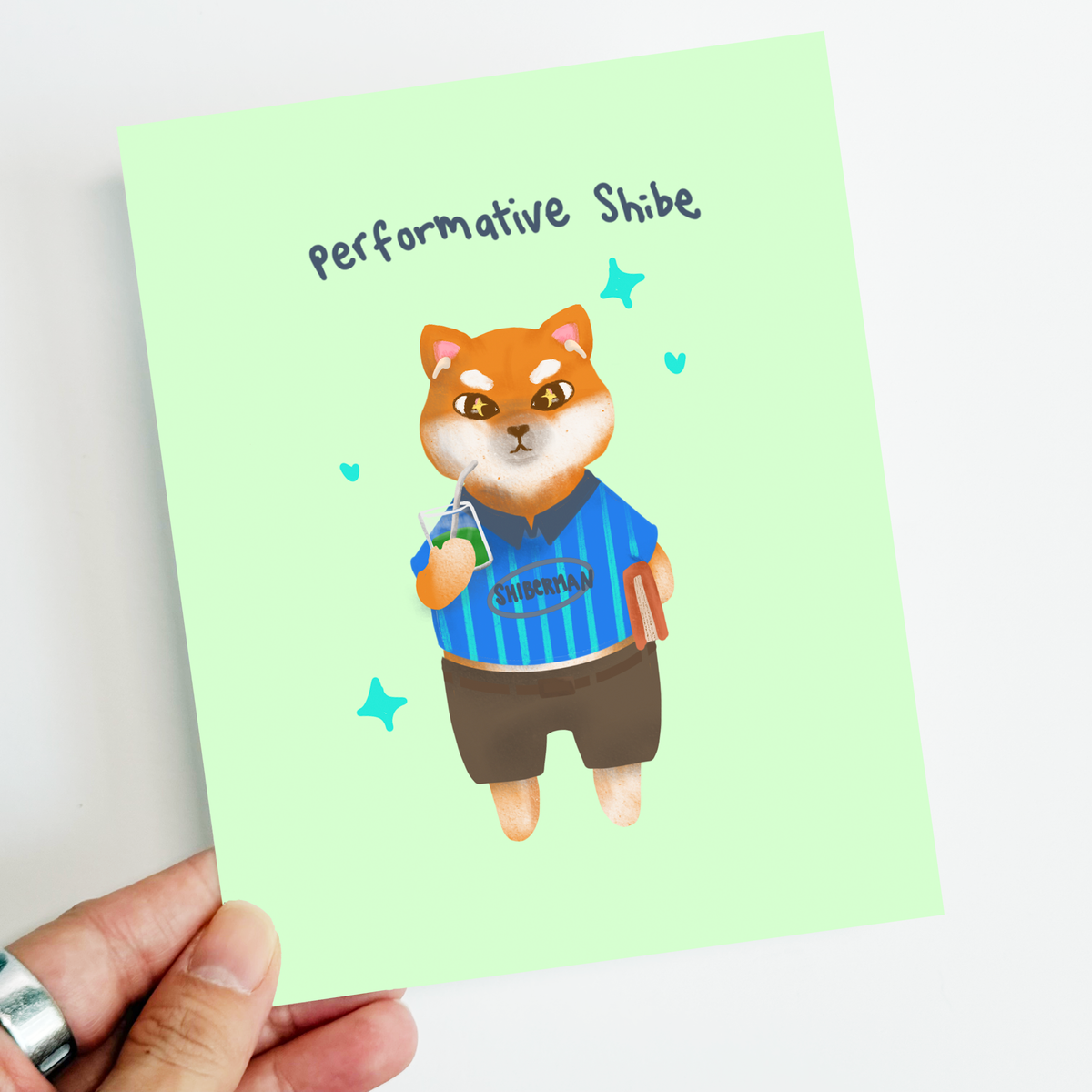 Performative Shibe Postcard