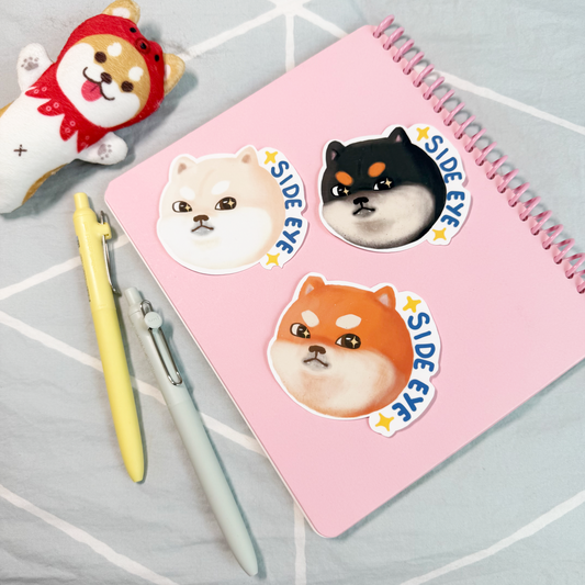 Side Eye Shiba Sticker