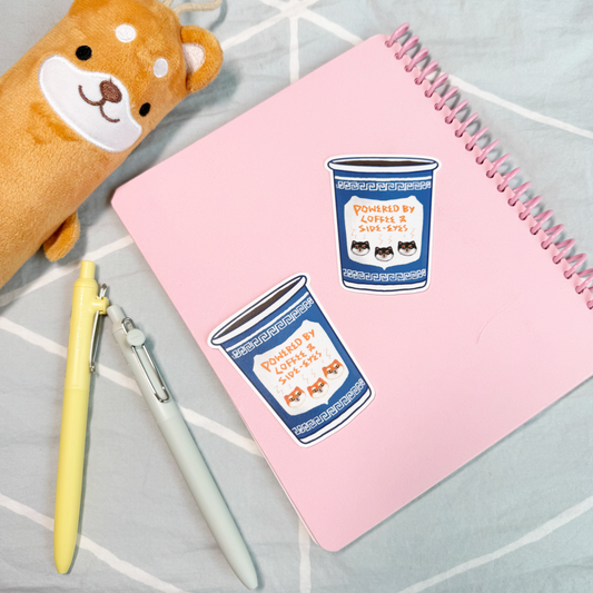 NYC Coffee Cup Shiba Sticker