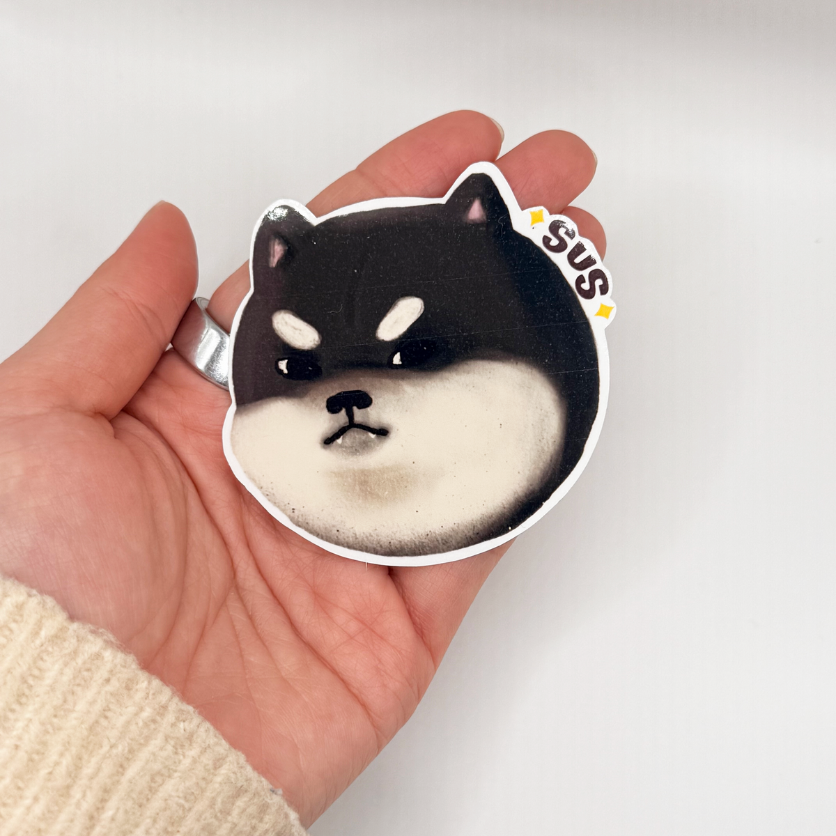 Sussy Black Sticker