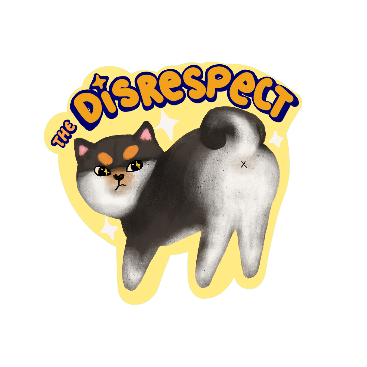 The Disrespect Shiba Sticker