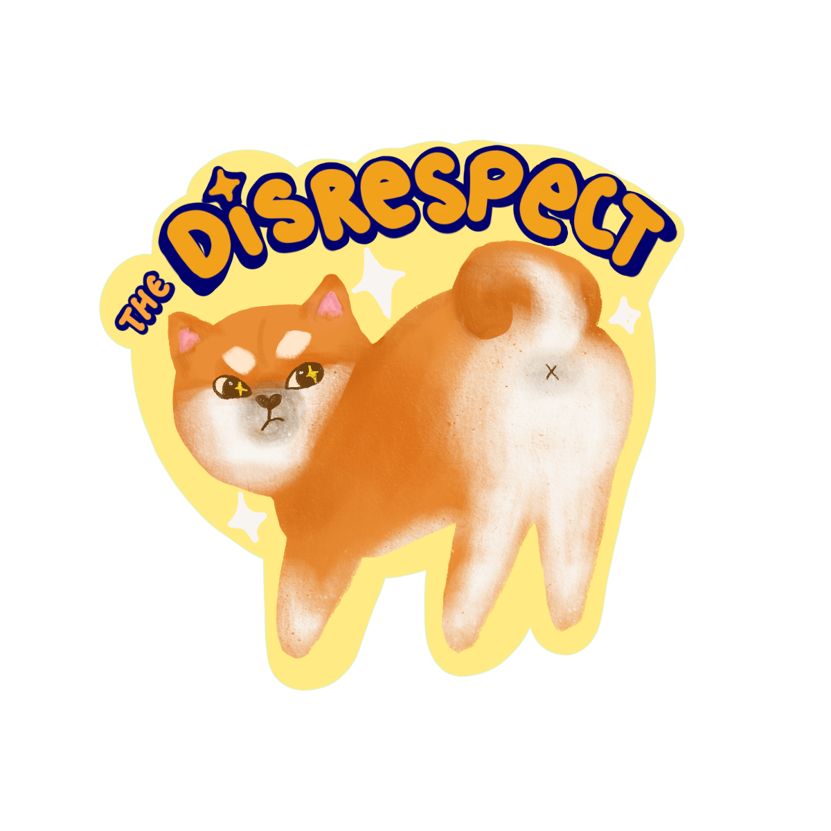 The Disrespect Shiba Sticker