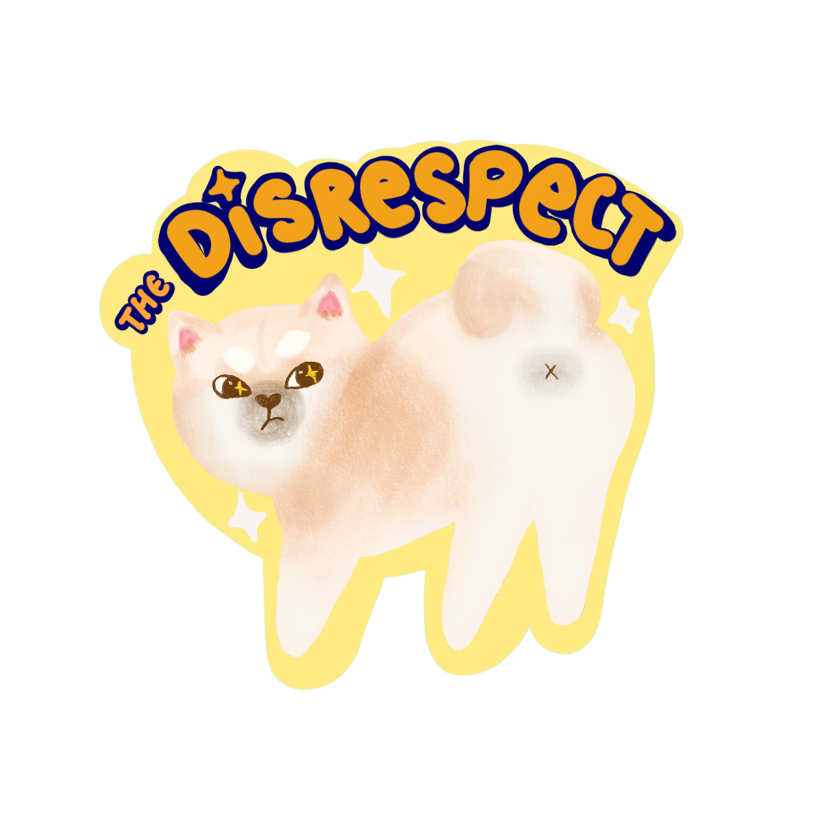 The Disrespect Shiba Sticker