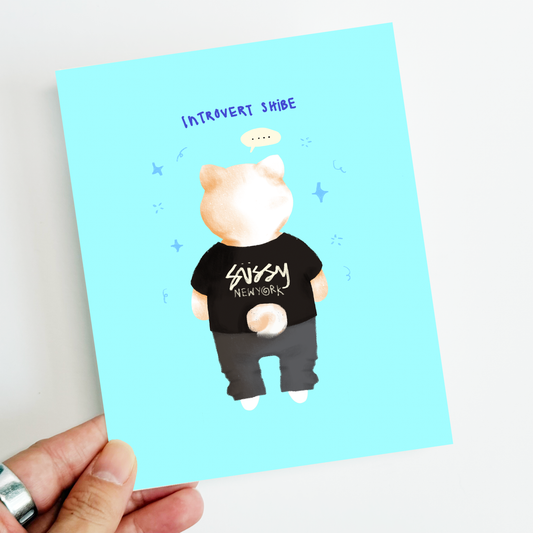 Introvert Shibe Postcard