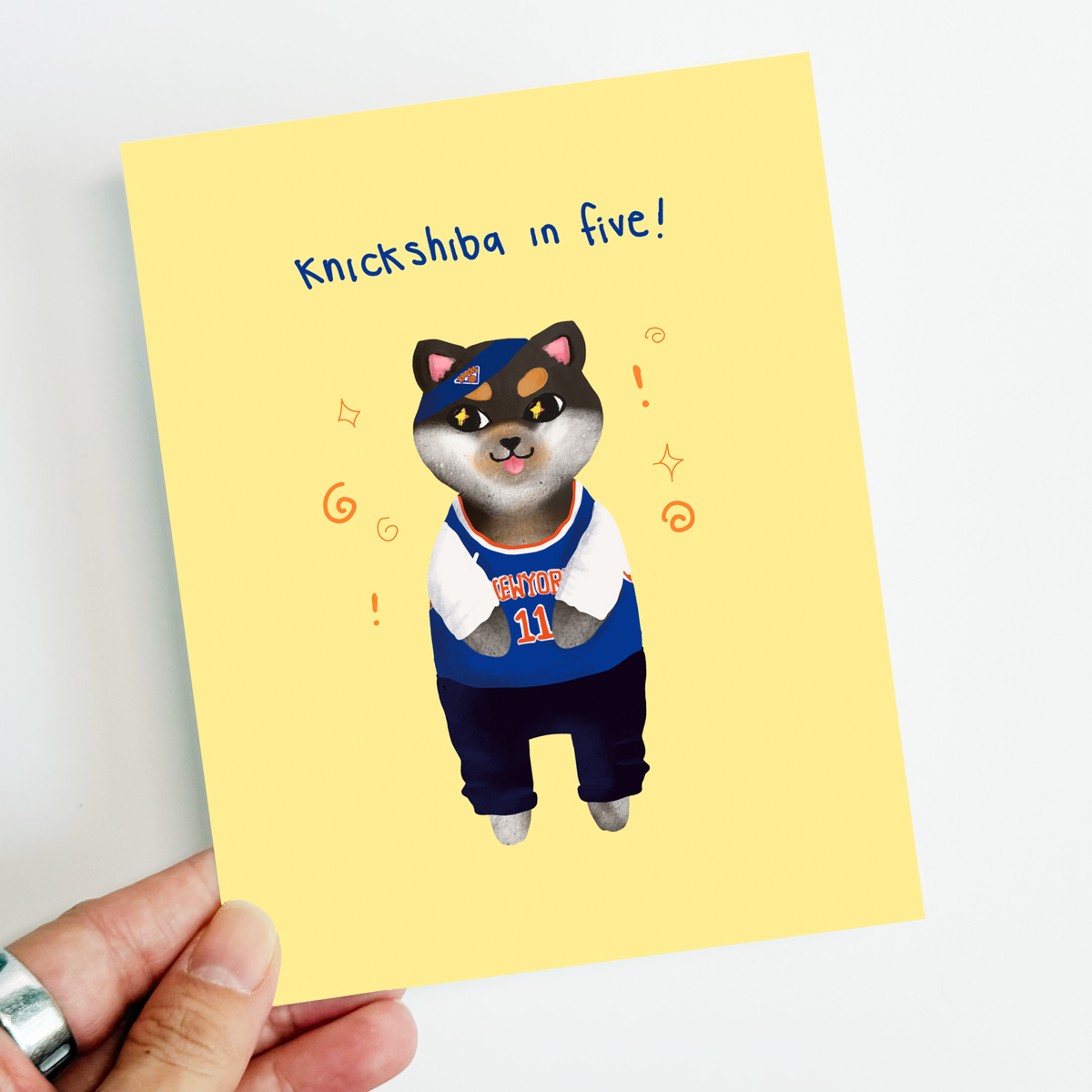 Knicks Shiba Postcard