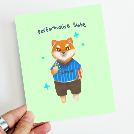 Performative Shibe Postcard