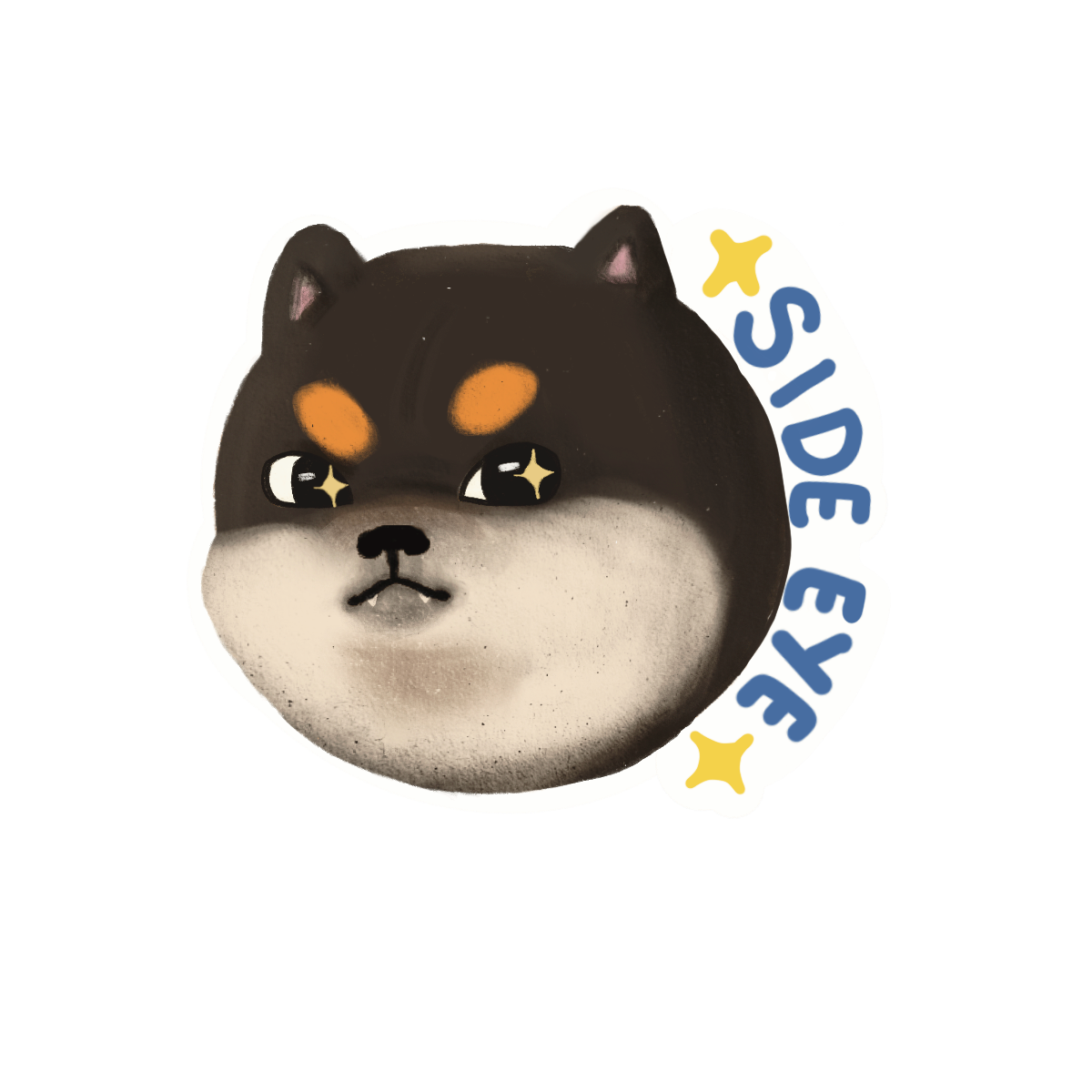 Side Eye Shiba Sticker