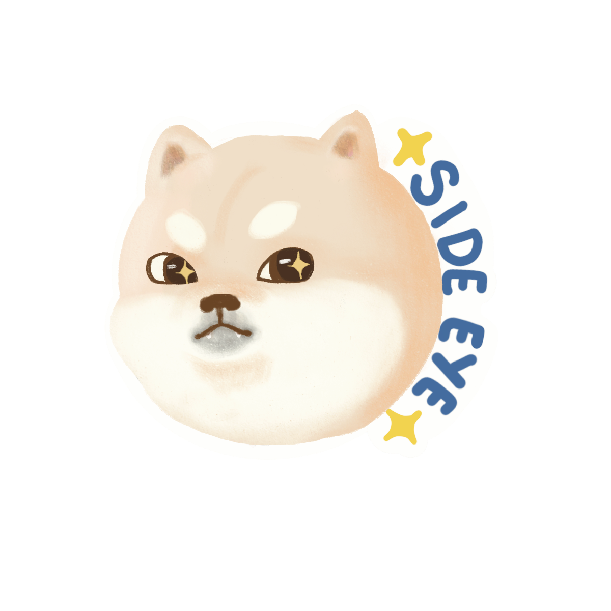 Side Eye Shiba Sticker