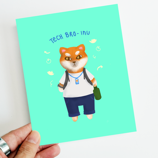 Tech Bro Inu Postcard